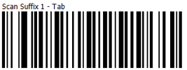 Scan Suffix 1 Tab barcode